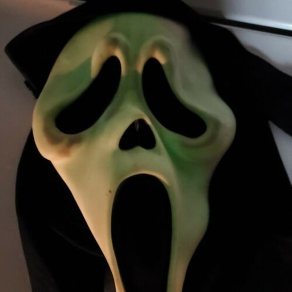 Vintage Ghost Face Scream  Mask Glows In The Dark Easter Unlimited Hood 9206 - Picture 9 of 12